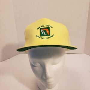 Town Talk Mesh Strapback Golf Hat Ben Hill Griffin 30th invitational Yellow